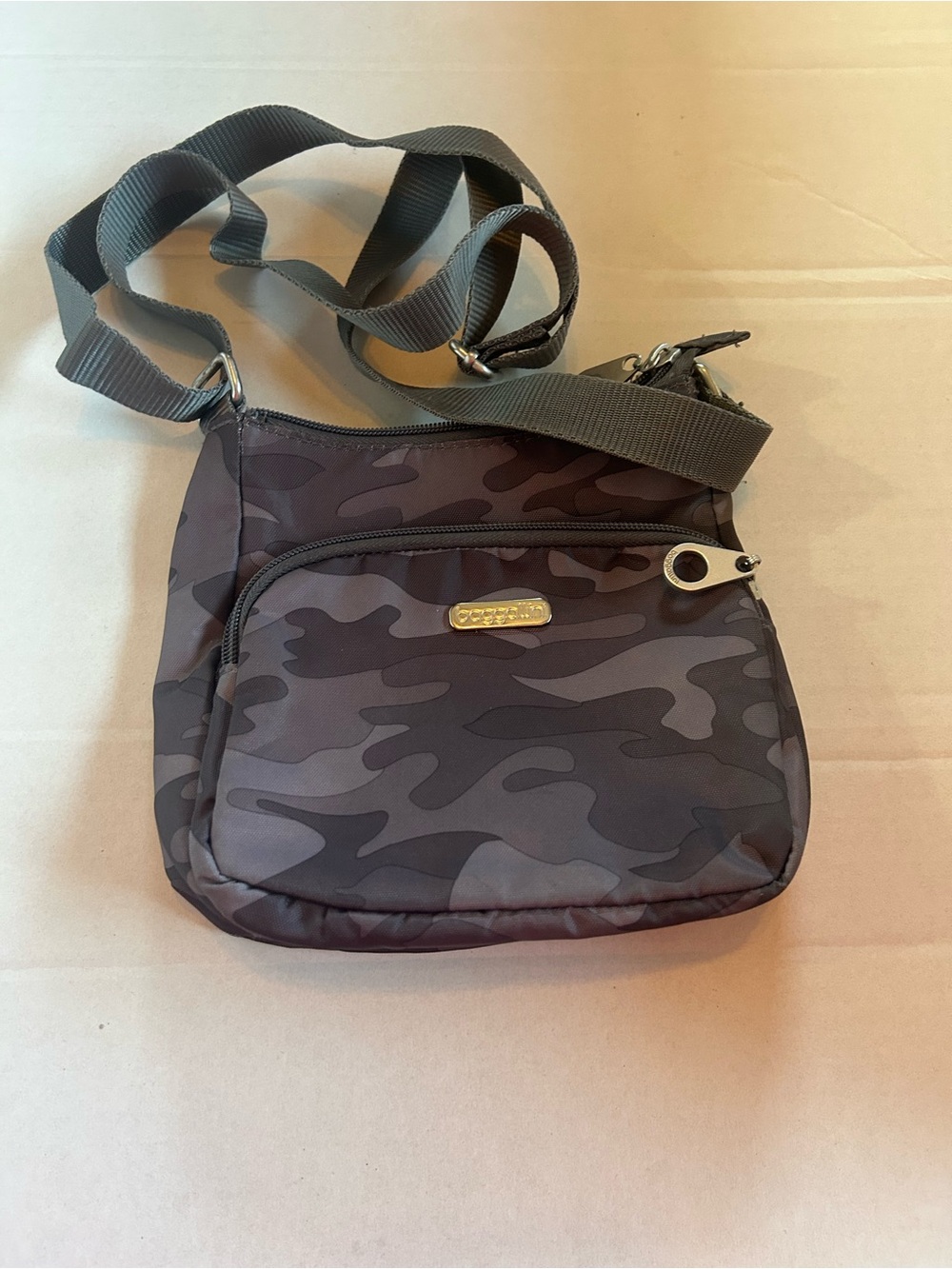 Joey Camo Crossbody Bag in Dark Gray